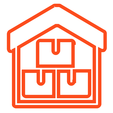 Warehouse distribution icon