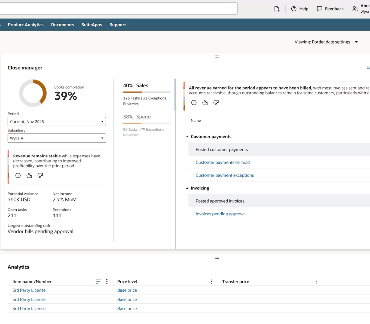 Intelligent close manager