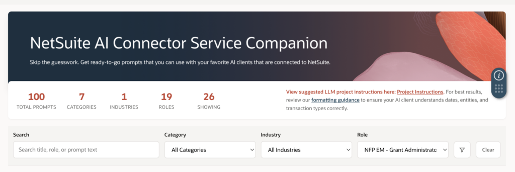 AI Connector Companion dashboard
