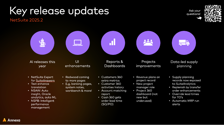 Key NetSuite release notes